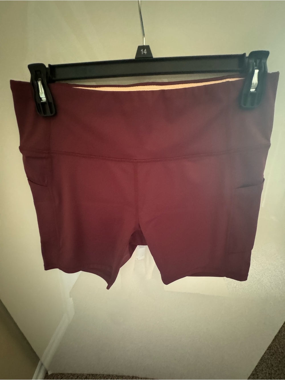 Korsa Maroon Running Shorts with Side Pockets
